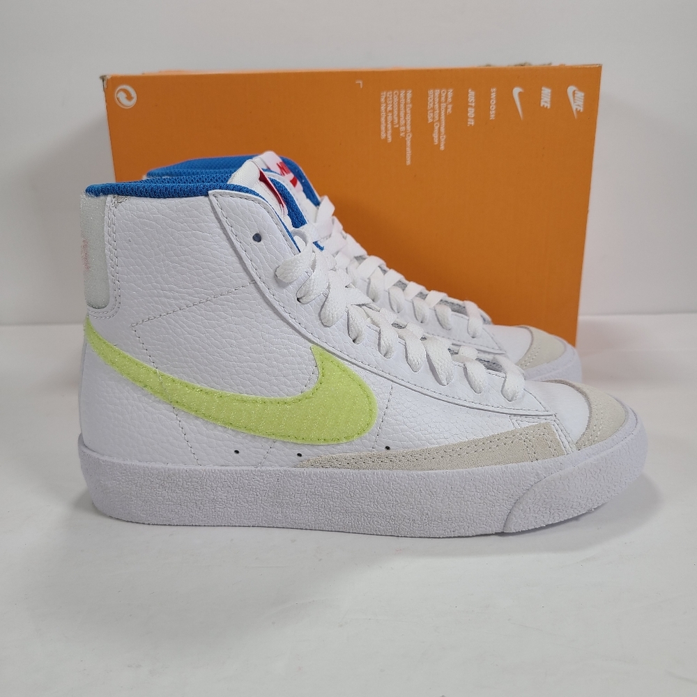Nike Blazer Mid '77 GS White Lemon Twist Athletic Sneakers Women Size 5.5 - Picture 4 of 12